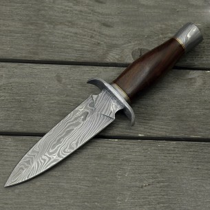 Custom Made Damascus Steel Blade Knife 13.0" Hand Forged Dagger Hunting Knife for Sale