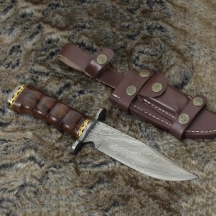 Hand-Forged Custom Damascus Stainless Steel Hunting Knife Classic Bowie Knife
