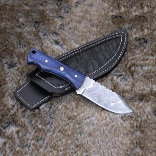 8.0" Custom Stainless Steel Hunting Knife, Damascus Knife Skinning