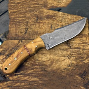 Custom Handmade Damascus Hunting Knife, e USA, Skinner Knife 