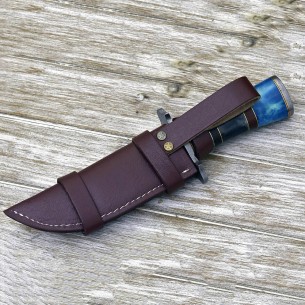 Handmade Damascus Stainless Steel Hunting Knife Multi Color Bowie Hunting Knife