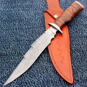 Personalized Gift Custom Handmade Damascus Hunting Knife For Sale