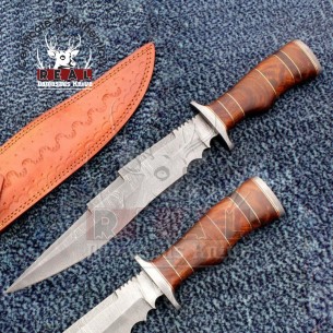 Personalized Gift Custom Handmade Damascus Hunting Knife For Sale