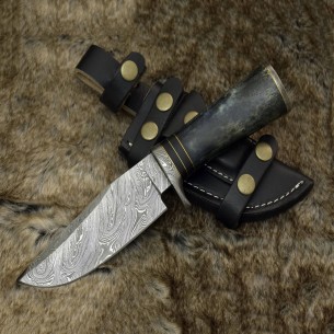 Custom-Made Damascus Hunting Knife, Bowie Full Tang Knife 