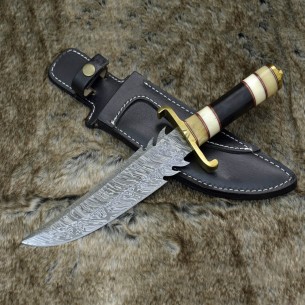 Personalised, Engraved, Damascus Bowie Knife, Damascus Steel Knife