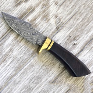 Damascus Steel Blade Knife, Hunting Knife, 9", Pocket knife with Clip