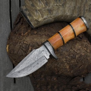 Custom Handmade Damascus Steel Blade Knife, 9.0" Damascus Hunting Knife