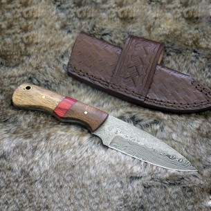 Handmade Damascus Hunting Knife Damascus Pocket Knife Hand Forged Knife 