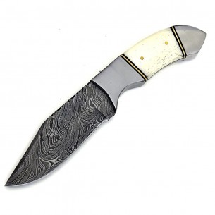 Damascus Steel Blade Knife, Damascus Twist Pattern Hunting Tactical Knife 