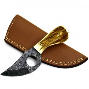 Custom Handmade 6 Inches Damascus Stainless Steel Hunting Knife