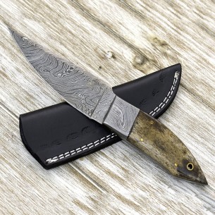 Damascus Knife, Damascus Steel Blade Knife, Damascus Skinner, Personalize Damascus Steel Tactical Camp Knife