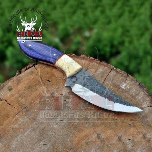 Premium Quality Railroad Spike Carbon Steel Hunting Knife Hand Forged Wood & Bone Handle