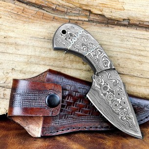 Damascus Steel Fixed Blade Hunting Knives - Handmade Fixed Blade Knife