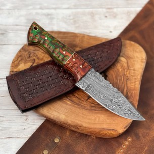 Custom-made Damascus Fixed Blade Karambit Knife Steel Blade Full Tang Knife