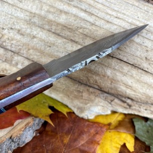 Damascus Steel Fixed Blade Knife 8'', Gift For Husband, Anniversary Gift