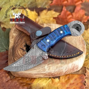 Damascus Steel Karambit Knife - 8'' Custom Full Tang Damascus Fixed Blade Knife