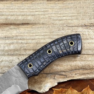 High Carbon Steel Fixed Blade Karambit Knife, 8" Full Tang Custom Wood Handle Camping Knife