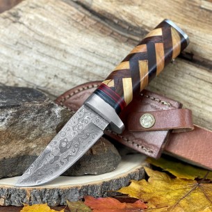 Handmade Damascus Steel Fixed Blade Knife