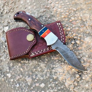 Custom Damascus Stainless Steel Folding Knife
