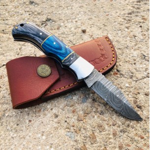 Real Damascus Pocket Folding Knife Best Pocket Knife