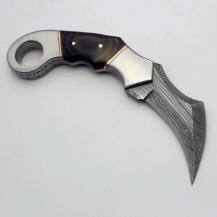 10" Custom Handmade Damascus Steel Hunting Knife Karambit Knife Sch 721h 