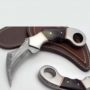 10" Custom Handmade Damascus Steel Hunting Knife Karambit Knife Sch 721h 