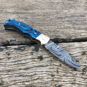 Damascus Folding Knife Handmade Pocket Knife For Sale