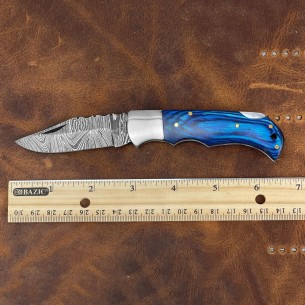 Damascus Folding Knife Handmade Pocket Knife For Sale