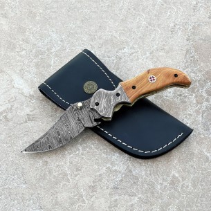 Custom Damascus Stainless Steel Folding Pocket Knife  For Sale Camping Knife