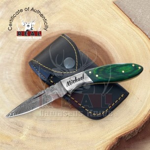 Personalized Handmade Damascus Folding Pocket Knife Back Lock knife