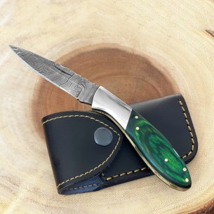 Personalized Handmade Damascus Folding Pocket Knife Back Lock knife