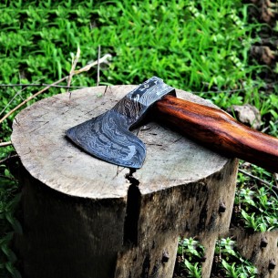 Damascus Steel Hand Forged Axe Camping Hatchet Axe Tomahawk Hatchet Axe