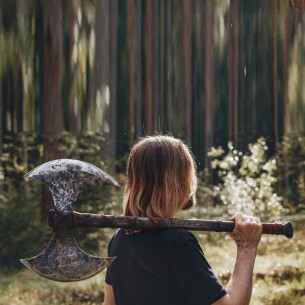 Handmade Double Sided Viking Axe Berserker Axe Traditional Viking Axe