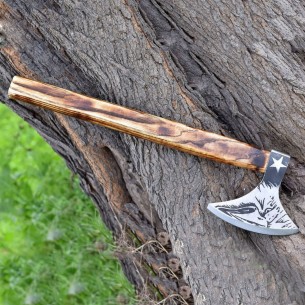 Viking Axe Viking Bearded Battle Axe Viking Camping Axe Hatchet Forged Carbon Steel Axe 