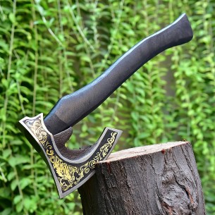 Handmade High Carbon Steel Axe Dark Sentinel Engraved Handle Viking axe Hatchet Tomahawk